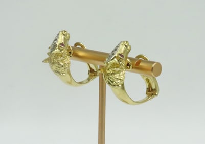 18K EQUESTRIAN EARRINGS