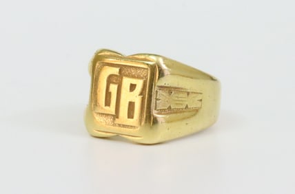 18K INITIAL RING
