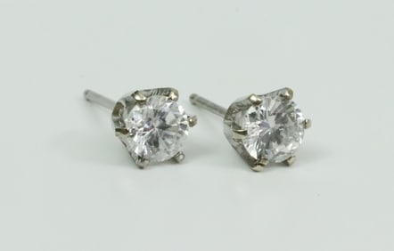 PAIR 14K DIAMOND STUDS