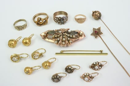 (13) PIECE GOLD JEWELRY GROUP, INCLUDING SCRAP
