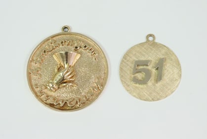 (2) 14K CHARMS