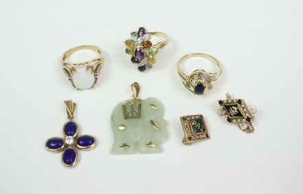 (7) PIECE GOLD JEWELRY GROUP
