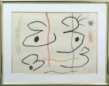 JOAN MIRO COLOR LITHOGRAPH FROM ALBUM 21