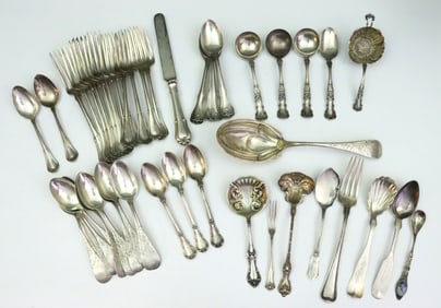 (52) PIECE ASSORTED SILVER FLATWARE GROUP