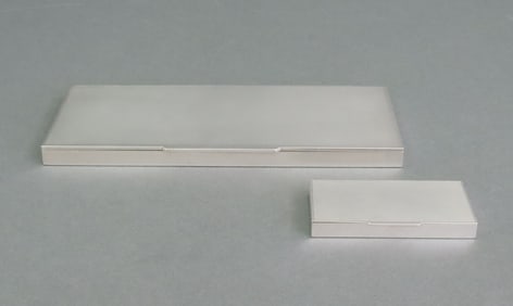 (2) ITALIAN 800 SILVER CASES