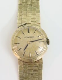 LUCIEN PICCARD PAUL DITISHEIM 14K BRACELET WATCH