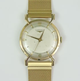 GENTS VINTAGE LONGINES 14K GOLD CASE WATCH