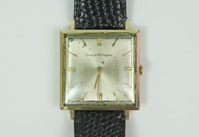 GIRARD PERREGAUX 14K GOLD CASE WATCH