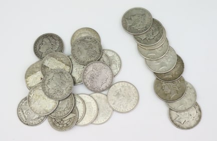 (30) US SILVER DOLLARS - MORGANS & PEACE