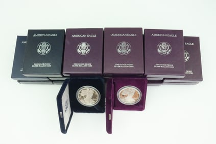 (14) AMERICAN SILVER EAGLE ONE OUNCE PROOF COINS