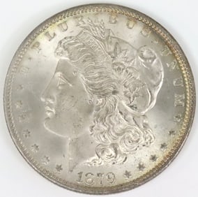 (5) MINT STATE MORGAN SILVER DOLLARS