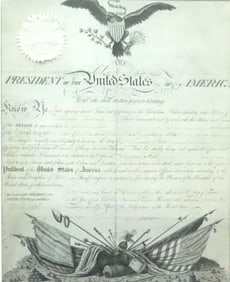 JAMES MADISON SIGNED MILITARY APPOINTMENT, 1812