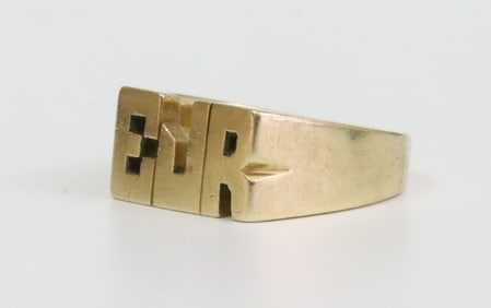 14K INITIAL RING