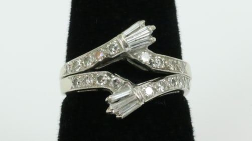 PAIR 14K DIAMOND RING JACKETS