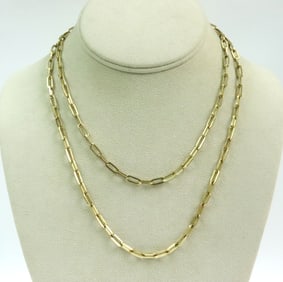 18K OVAL LINK NECKLACE