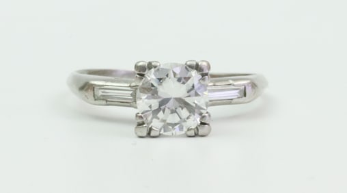 18K DIAMOND ENGAGEMENT RING, 1.45CT