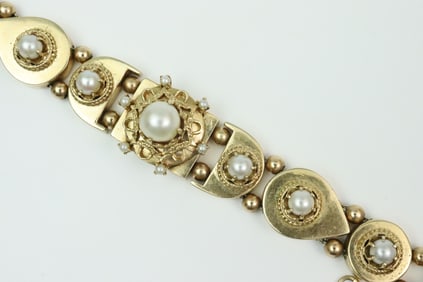 14K PEARL SLIDE BRACELET