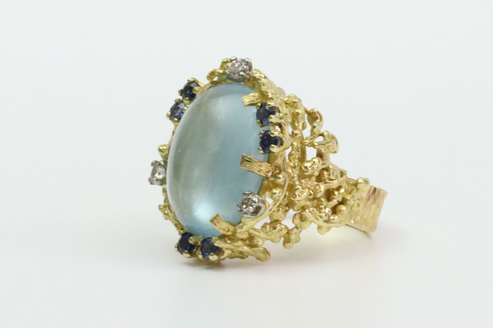 ALAN MARTIN GARD 18K AQUAMARINE CABOCHON RING (1 of 5)