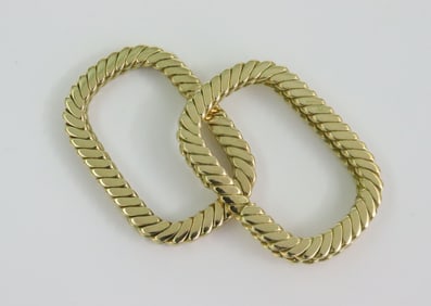 PAIR 18K ITALIAN KEY RINGS