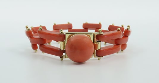 18K CORAL BRACELET