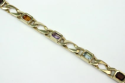 14K MULTI GEMSTONE BRACELET