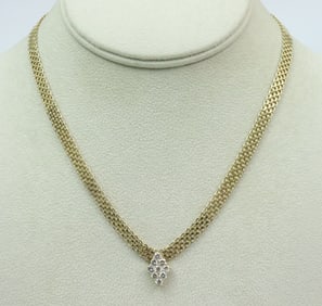 14K DIAMOND FANCY LINK NECKLACE