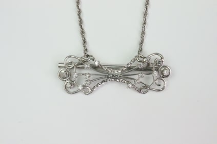 14K DIAMOND PENDANT NECKLACE