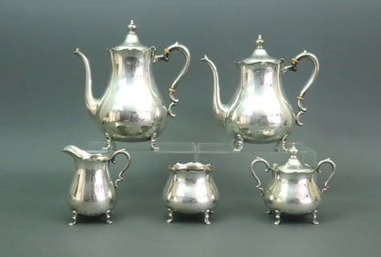 (5) PIECE PREISNER STERLING COFFEE & TEA SERVICE