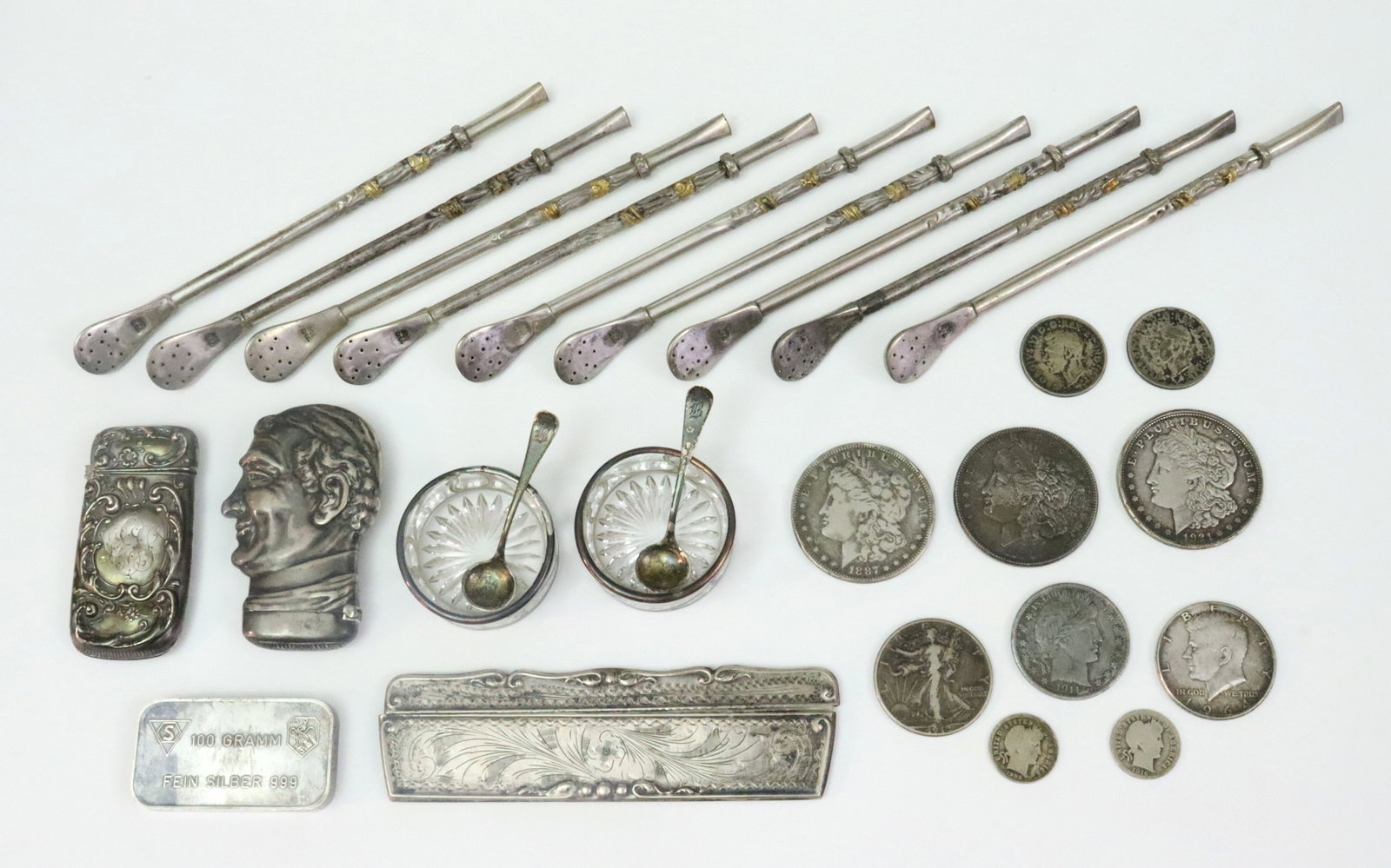 (27) PIECE ASSORTED SILVER GROUP INCL. COINS (1 of 5)