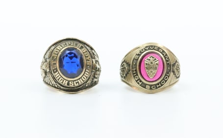 (2) 10K HIGH SCHOOL RINGS