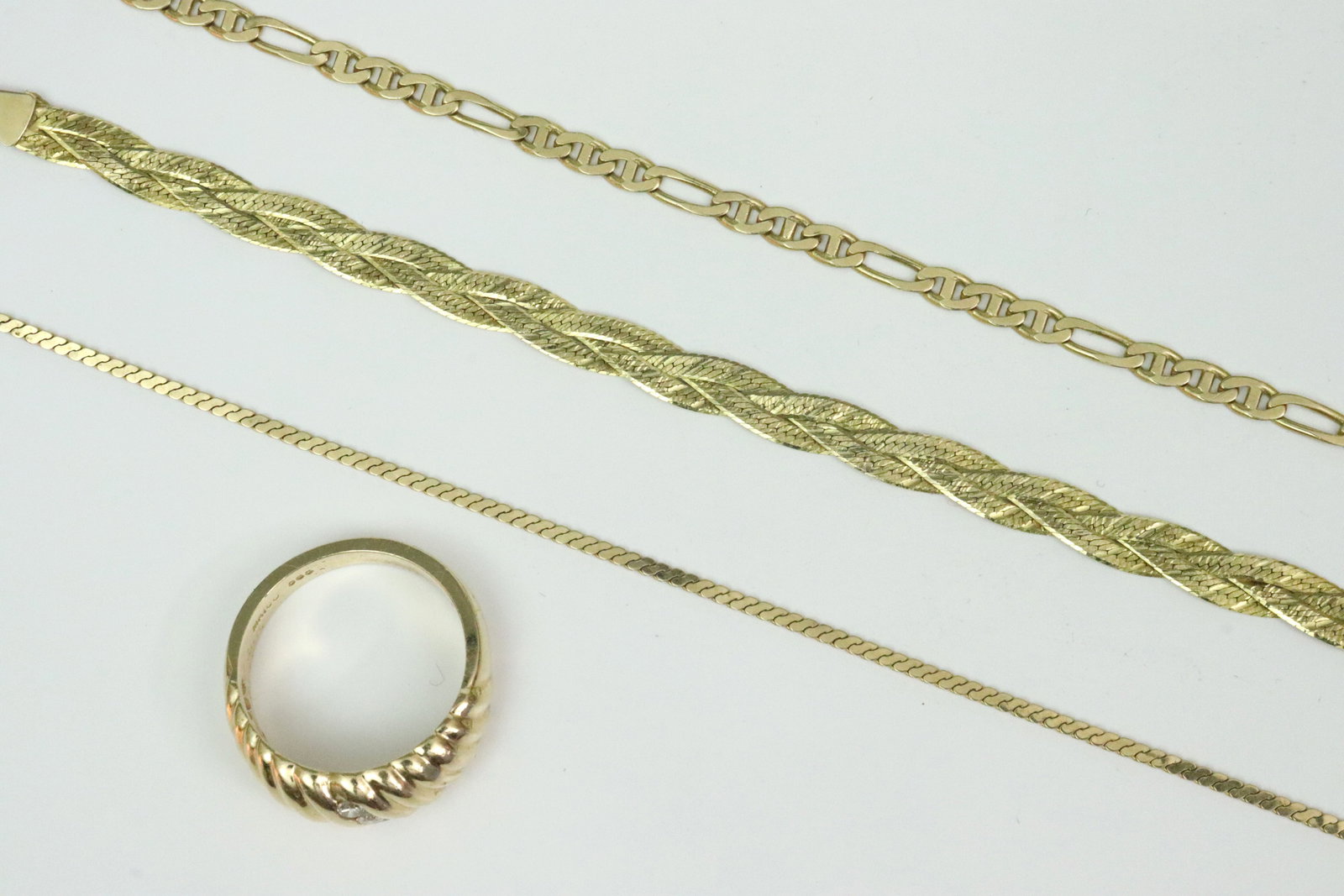 (4) PIECE GOLD JEWELRY GROUP, MOST 14K (1 of 5)