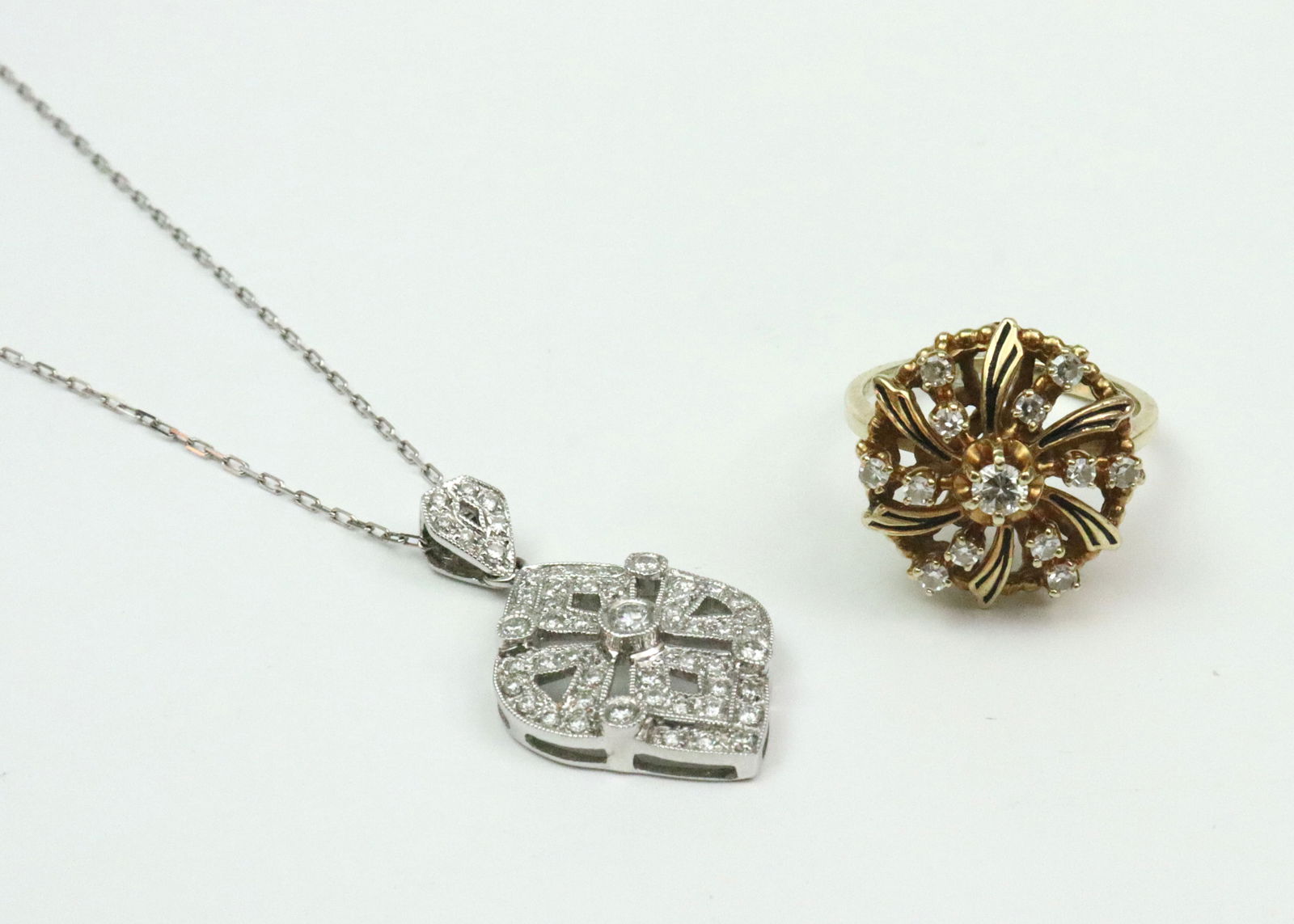 (2) PIECE DIAMOND JEWELRY GROUP (1 of 2)