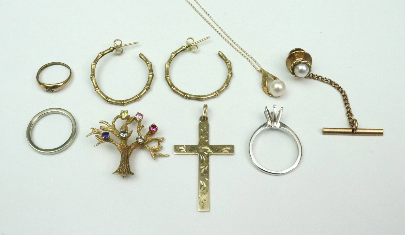 (8) PIECE GOLD JEWELRY GROUP, MOST 14K (1 of 1)