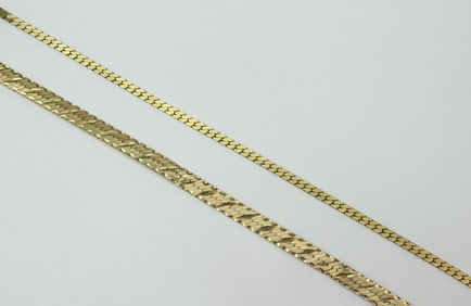(2) 14K GOLD BRACELETS