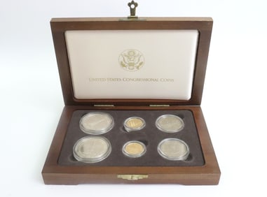 1989 US 6-COIN SET INCLUDING 2-$5 GOLD COINS