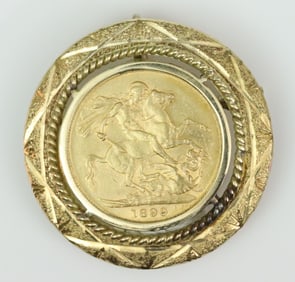 1899 BRITISH SOVEREIGN GOLD COIN