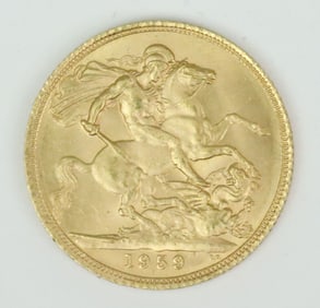 1959 BRITISH SOVEREIGN GOLD COIN