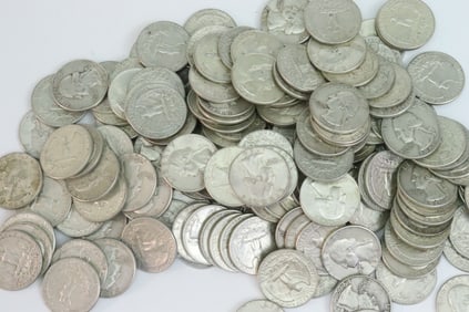 (170) US SILVER QUARTER DOLLAR COINS