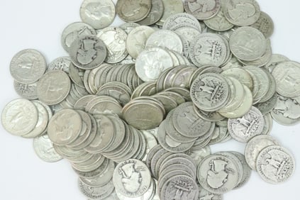 (170) US SILVER QUARTER DOLLAR COINS