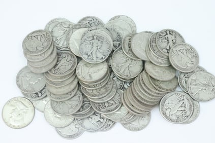 (80) US SILVER HALF DOLLAR COINS