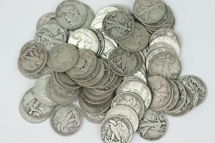 (80) US SILVER HALF DOLLAR COINS