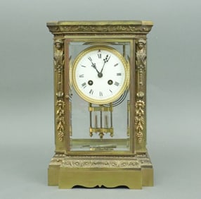 TIFFANY & CO. FRENCH CRYSTAL REGULATOR CLOCK