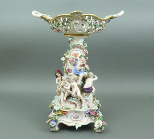 MEISSEN FOUR SEASONS FIGURAL CENTERPIECE & BASE