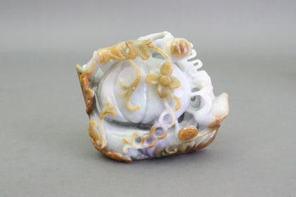 CHINESE JADEITE JADE PUMPKIN CARVING