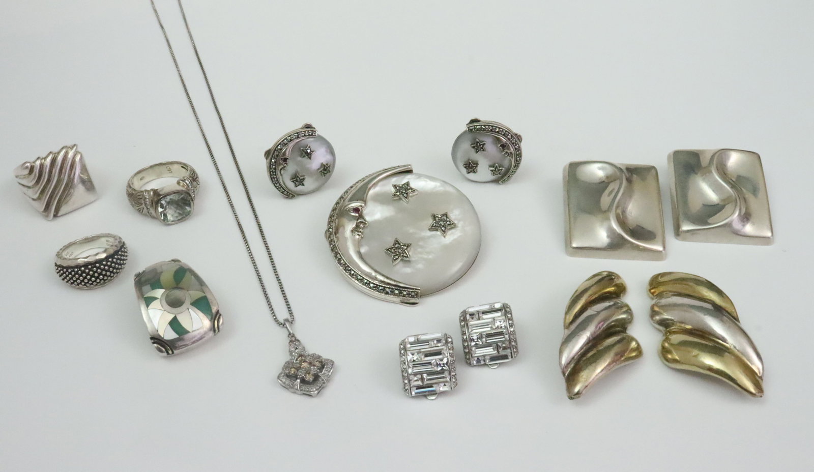 (11) PIECE SIGNED STERLING JEWELRY GROUP (1 of 5)