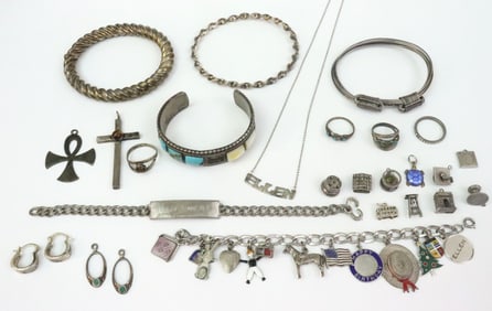 (25) PIECE SILVER JEWELRY GROUP