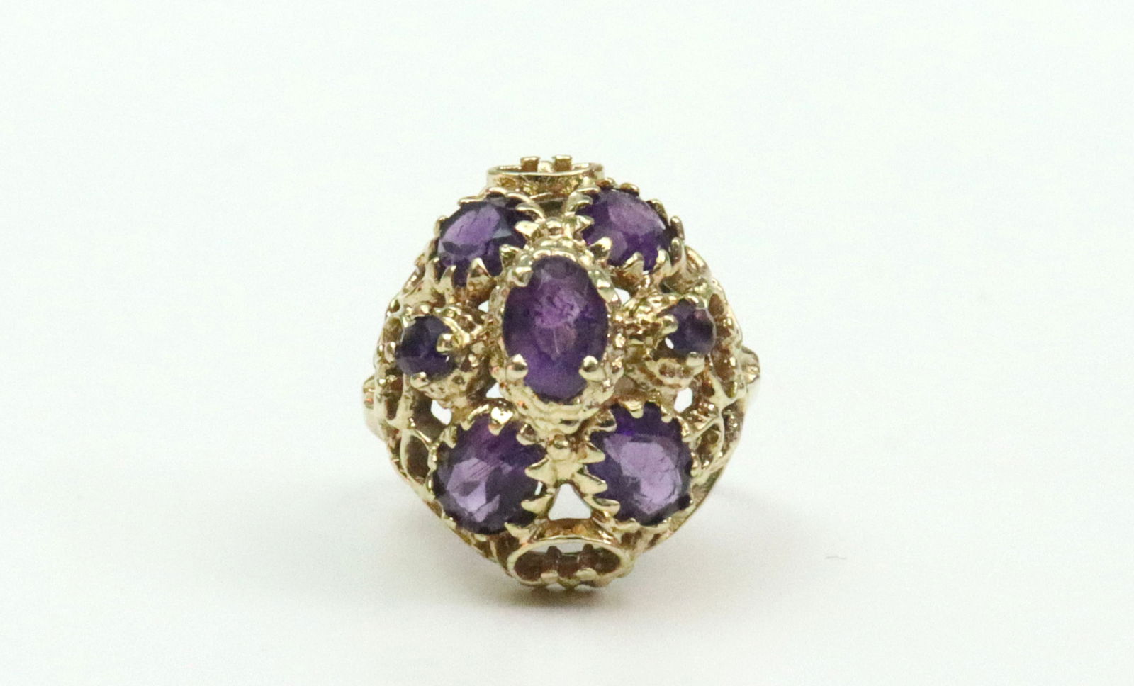 14K AMETHYST DOME RING (1 of 4)