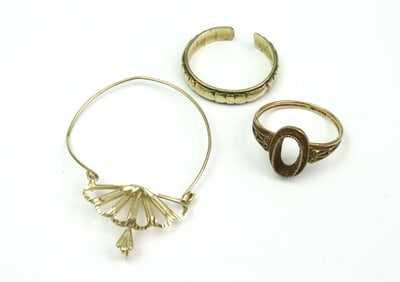 (3) PIECE 14K GOLD SCRAP GROUP