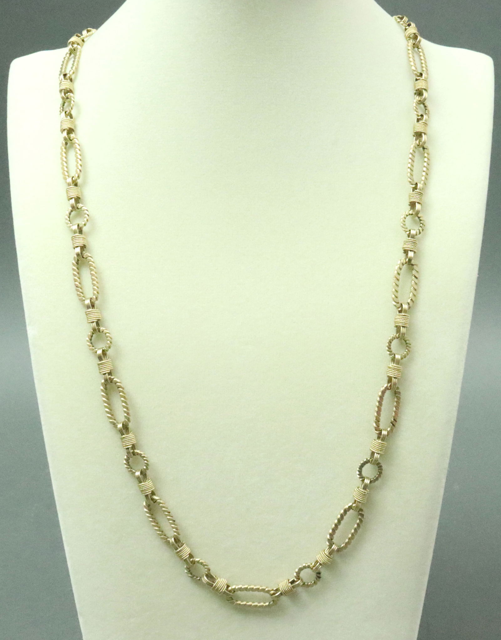 14K BOLD FANCY FIGARO CHAIN NECKLACE (1 of 2)