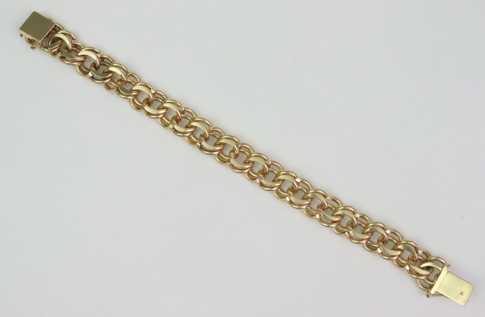 14K BOLD PARALLEL LINK BRACELET - 2